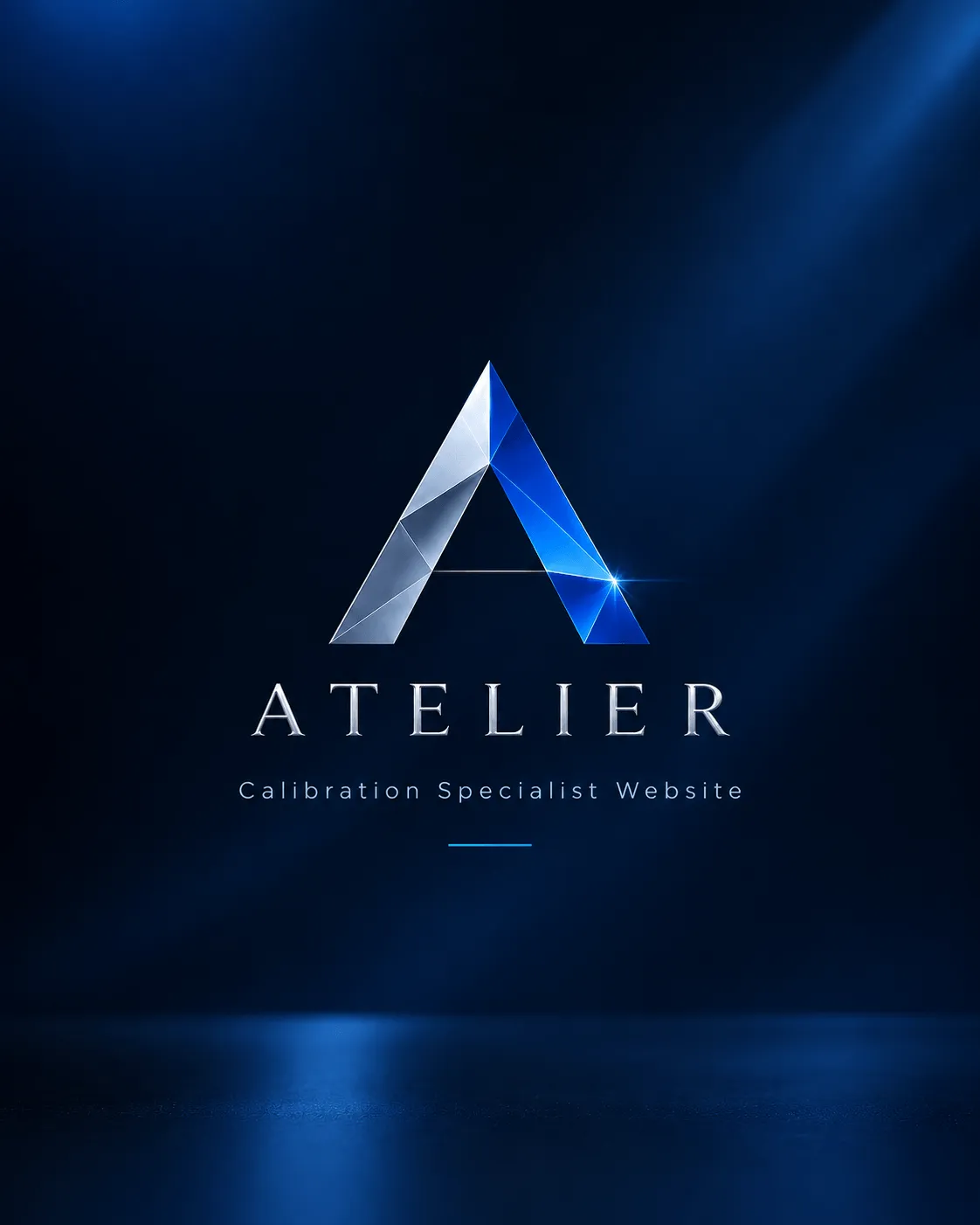Atelier Laboratory calibration website displayed on desktop and mobile in a technical studio