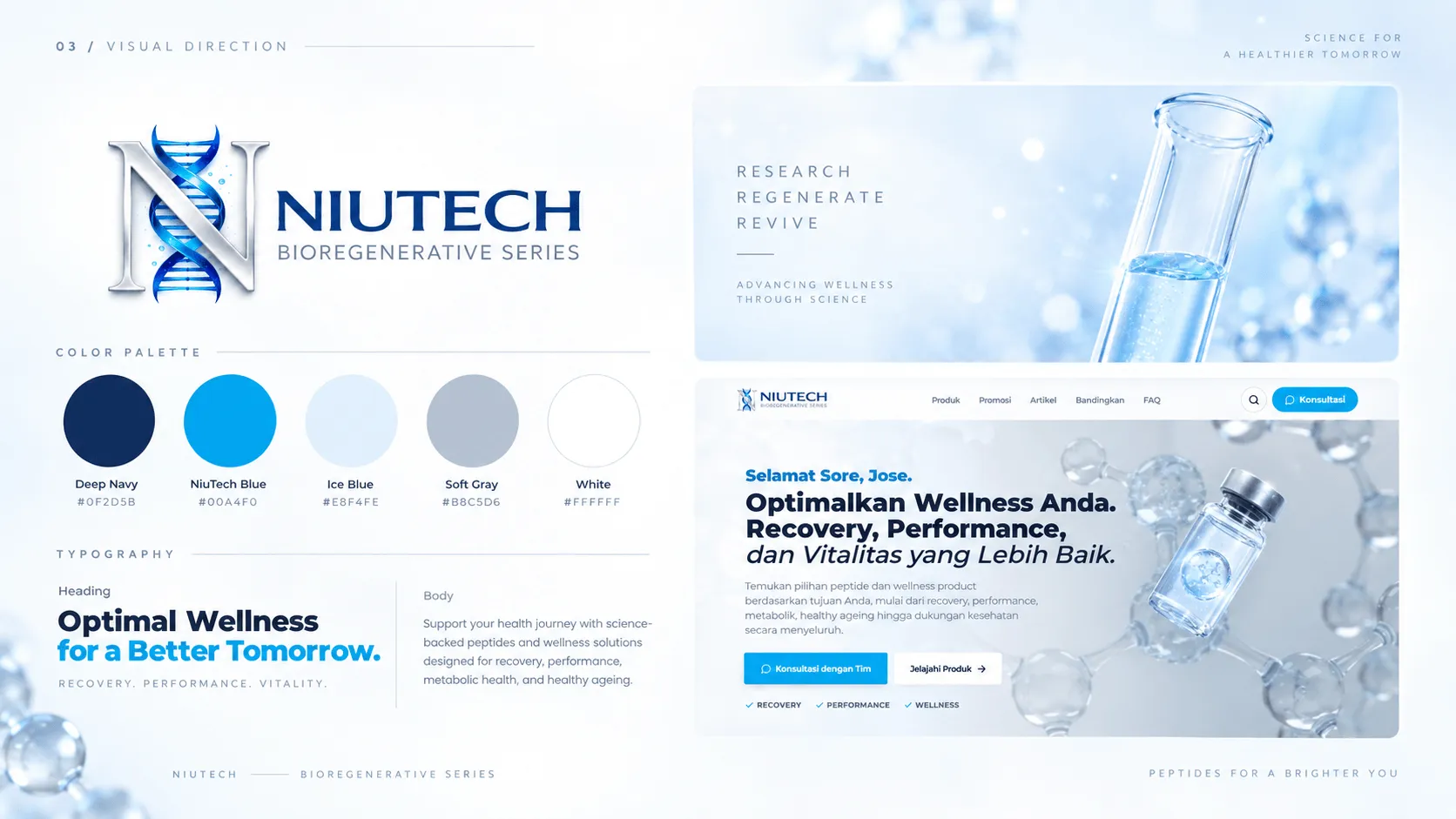 Niutech visual system and bilingual homepage interface presentation